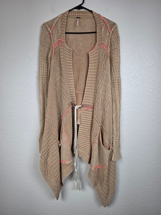 Free People Sweaters - Free People Beige Knit Cardigan Sweater XS